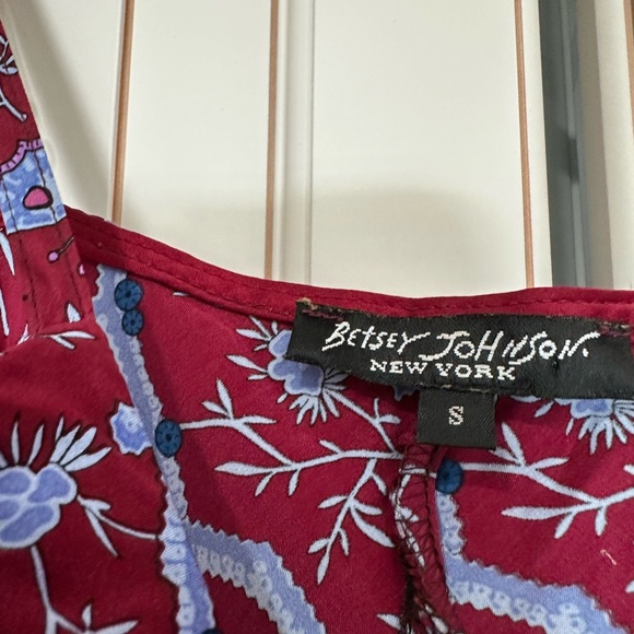 Vintage Betsey Johnson Silk Burnout Slip Dress Bird Pattern Made in USA (23) - Picture 5 of 6